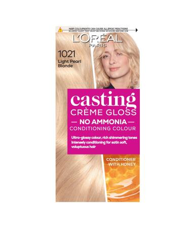 L Or al Paris Ammonia Free Semi-Permanent Hair Dye 1021 Light Pearl Blonde Glossy Hair Colour Natural Looking Finish For up to 28 Shampoos Casting Cr me Gloss 1 Application 1021 Light Pearl Blonde 1 Count (Pack of 1)