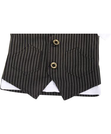 AmzBarley Baby Boys Tuxedo Rompers Suit | Formal Outfit for Kids | Gentleman Dress Shirt Pants Vest Bowtie | Black 1-2 Years - Buy Online on SooperMarket.com