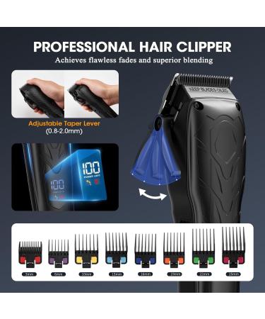 Suttik Professional Hair Clippers for Men - 3 in 1 Cordless Hair Cutting Kit with LED Display Electric Razor & Trimmers Set - Perfect Gift for Men - Buy Online on SooperMarket.com