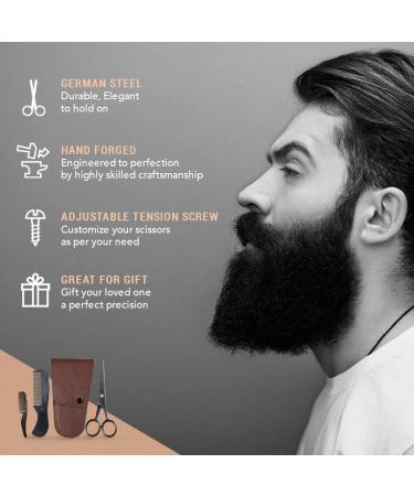 ONTAKI 3 Scissors Pack: German Beard & Mustache, Nose Hair Scissors Set - Buy Online on SooperMarket.com