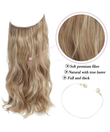 Gulagula Dark Blonde 20 One Piece Wavy Hair Extensions - Clip In, Heat Resistant Fiber - Natural Look for Women - Buy Online on SooperMarket.com