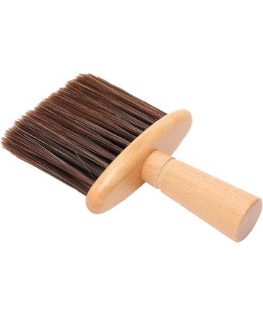 Large Barber Hair Cutting Brush with Wooden Handle Barber Face Brush for Face Neck Duster Hair Cutting Accessories (Brown) - Buy Online on SooperMarket.com