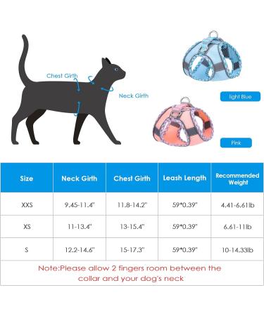 Brifit Cat Harness and Lead Set | Soft Mesh Adjustable Reflective Vest for Small Cats | Escape-Proof Kitten Harness with Leash | Pink XXS - Buy Online on SooperMarket.com