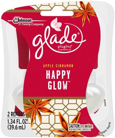 Glade Plugins Scented Oil Air Freshener Refill Happy Glow 1.34 Ounce