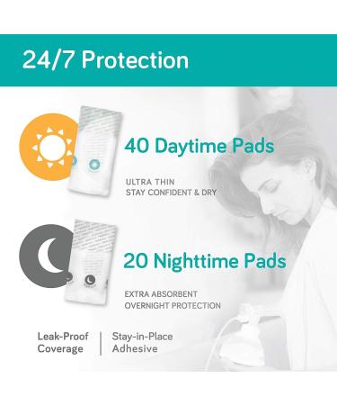 Nanobb Disposable Nursing Pads - Ultra Thin & Extra Absorbent - 60 Count Individually Wrapped - Buy Online on SooperMarket.com