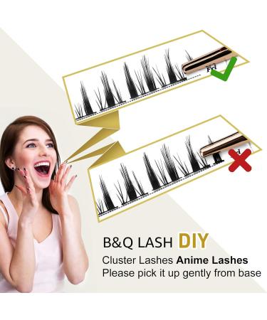 72 Cluster Lashes D Curl Natural DIY Eyelash Extensions Soft & Fluffy | UK-FD-B39-D-MIX - Buy Online on SooperMarket.com