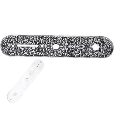 Guitar Control Plate Replacement Small Carved Metal Guitar Control Plate for TL TELE for Electric Guitar Control Plate Accessory(Silver) - Buy Online on SooperMarket.com