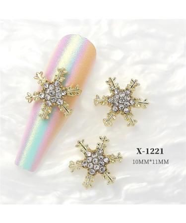 Stand Out With 10pcs 3D Art Alloy Snowflake Embellishments Fashionable Decorations X1231 - Buy Online on SooperMarket.com