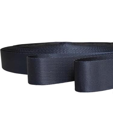 Yo-Yo2015 1 Inch Nylon Webbing Strap - 30 Yards | Durable Flat Nylon for Backpacks, Pet Leashes, Gardening Crafts - Black 01011 - Buy Online on SooperMarket.com