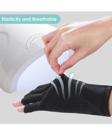 2 Pair Anti UV Gel Manicure Gloves - Professional Fingerless Protection for Nail Art DIY - Moisturizing & Skin Care - Home & Outdoor - 2 Pairs - Buy Online on SooperMarket.com