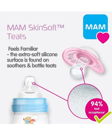 MAM Feel Good Glass Bottle (260ml) - Unisex | BPA Free, Easy to Clean, Eco-Friendly - Buy Online on SooperMarket.com