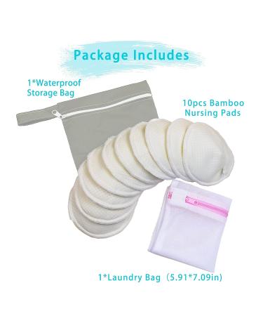 AnAnBaby Non Slip Organic Bamboo Nipple Pads for Breastfeeding 10 Pack  Washable Breast Pads with Washing Bag and Carrying Bag 4 Layers Reusable Nursing Pads 4.74" - Buy Online on SooperMarket.com