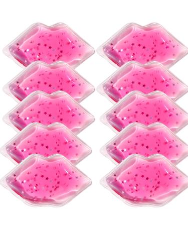 lips Ice Pack Lip Shape Gel Ice Pack Gel Ice Pack for Lip Filler After Care Reusable Ice Pack Lip Shaped Pads Pain Relief and Eye Relax Anti-Aging Lip Care Pad for Reduce Swelling of Lips(10 pcs) Lip Ice Pack-ten