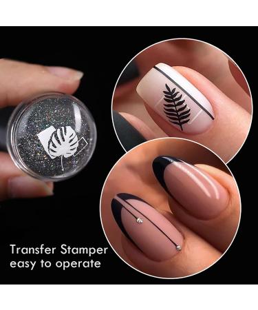 Clear Silicone Jelly Stamper Nail Art Brushes - French Tip Nail Design Manicure Tools - Buy Online on SooperMarket.com