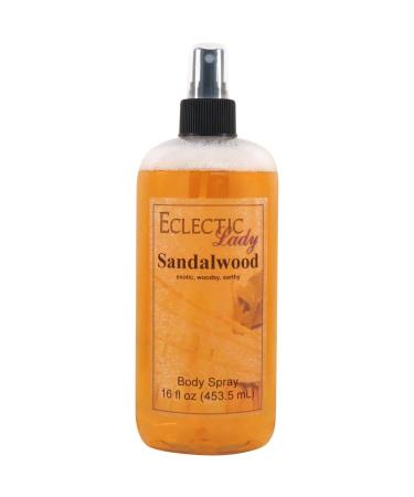 Sandalwood Body Spray Body Mist for Women with Clean Light & Gentle Fragrance Long Lasting Perfume with Comforting Scent for Men & Women Cologne with Soft Subtle Aroma For Daily Use Regular Strength 16 Fluid Ounces