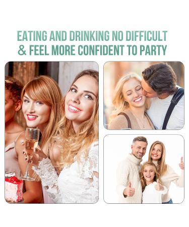 2 PCS Fake Teeth Veneers for Temporary Tooth Repair - Men and Women | Dental Veneers for Upper and Lower Jaw | Regain a Confident Smile with Bright White Results - Buy Online on SooperMarket.com