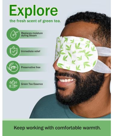 Heated Eye Mask for Fast Dry Eye Relief - 16 Pack Self-Heating Eye Masks - Travel Ready Eye Treatment - Green Tea Scent - Buy Online on SooperMarket.com