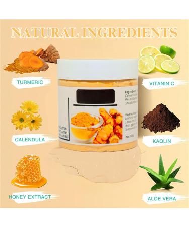 Turmeric Vitamin C Clay Face Mask Turmeric Clay Mask Turmeric Face Mask for Dark Spots Mud Mask Deep Cleansing Face Mask Skin Care Improve Blackheads Acne Dark Spots and Even Out Skin Tone 120g - Buy Online on SooperMarket.com
