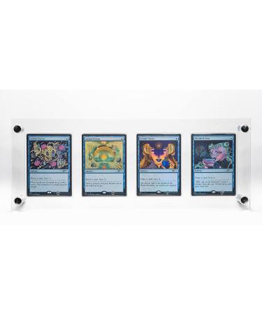 Trading Card Display Stand - 4 Slot Clear Acrylic Holder with UV Protection - Buy Online on SooperMarket.com
