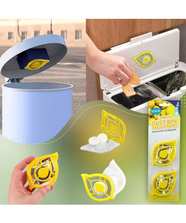 Buy HOVUK Trash Can Air Freshener - 2 Pack Lemon Odor Removers for Kitchen Waste Buckets - Self-Adhesive Swing Pedal Scent (Yellow) - Buy Online on SooperMarket.com