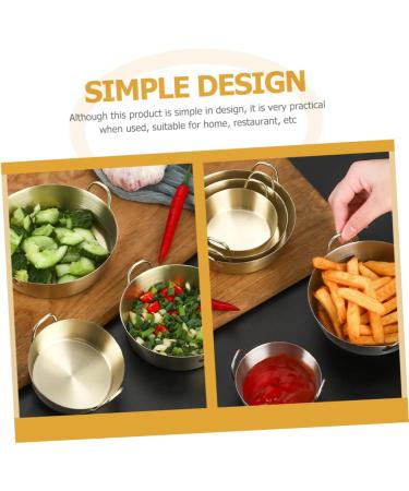 Alipis Amphora Snack Plate Tomato Stainless Steel Round re-usable 13.7x12.2CM Gold - Buy Online on SooperMarket.com