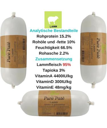 Paw Natural Hundenwurst Cutting Festival | Gluten & Grain-Free Lamb Sausage | 3x400g Fresh Healthy Meat - Buy Online on SooperMarket.com