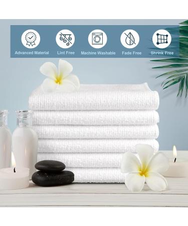 HOMEXCEL Microfiber Washcloths Towel Pack of 24 - 12x12 White | Highly Absorbent & Soft Face Towels for Bathroom, Gym, Hotel & Spa - Fast Drying Multi-Purpose Cleaning Cloth - Buy Online on SooperMarket.com
