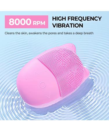 Electric Face Scrubber Silicone Facial Cleansing Brush for Deep Cleanning Exfoliating Waterproof Rechargeble|Vibrating|Massager (Pink) - Buy Online on SooperMarket.com