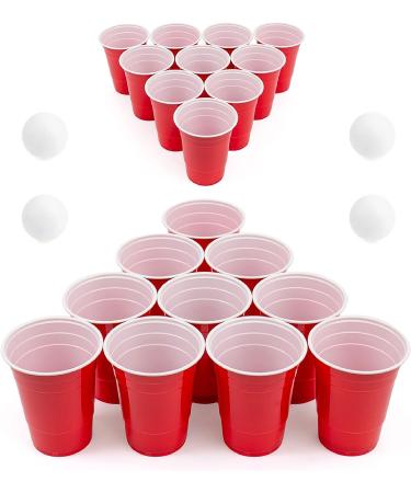 BayView Beer Pong Set | 24 Cups & 4 Balls | America's #1 Drinking Game | Reusable - Buy Online on SooperMarket.com
