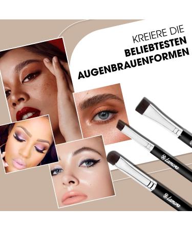 Premium Eyebrow & Eyelash Brush Set | Perfect for Eyeshadow Pomade Eyeliner | Slanted & Fine Tips for Precision Application - Buy Online on SooperMarket.com