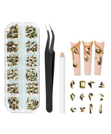 MAEXUS Rhinestones Nail Art (Golden)