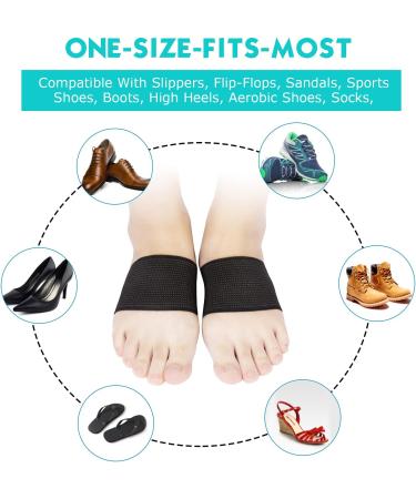 Arch support Sleeves Plantar Fasciitis Brace Compression Bands (2 Pairs) For Fallen Arches Flat Feet Bone Spurs High Arches Flat Arches Foot Pain Relief Copper Infused Wrap Straps For Women Men Medium Size - Buy Online on SooperMarket.com