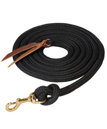 Weaver Leather Poly Cowboy Lead with Snap, 5/8" x 10', Black