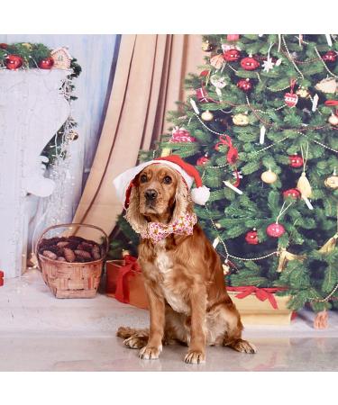 Elegant Little Tail Dog Collar with Bow - Holiday Dog Collar for Girl or Boy - Pet Gift Bowtie - Adjustable for Small, Medium, Large Dogs - Gingerbread Man Design - Buy Online on SooperMarket.com