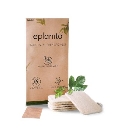 Eplanita natural dishes Ruts (6 -pack) Kitchen Eco Scrub Scourer Natural Luffa plans biodegradable and zero waste