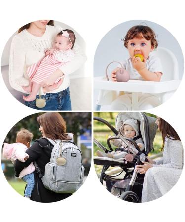 Airfish Silicone Pacifier Box 2 Pack | BPA-Free Baby Bear Pacifier Bag | Travel Slider & Storage Box for Girls | Beige & Brown - Buy Online on SooperMarket.com