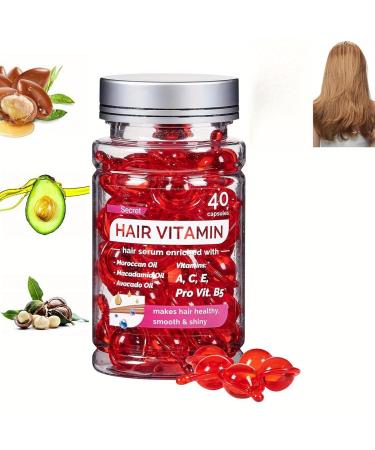 Hair Vitamin Serum Capsule Hair Treatment Serum Oil Capsules Hair Treatment Oil for Damaged Hair Leave-in Molecular Repair Hair Vitamins Serum for Dry Damaged Hair (1 Pcs)