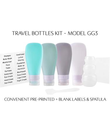 GLOBEGEAR Silicone Travel Bottles & TSA Approved Toiletry Bag Set - Vacation & Cruise Must Haves - Model GG3 - Buy Online on SooperMarket.com