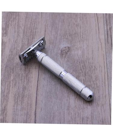 Premium Steel Double Edge Safety Razor for Men - Textured Design Solid Wood Handle Perfect for a Close Shave - 1 Count - Buy Online on SooperMarket.com