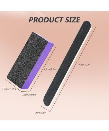 Buy SKYPIA 4 Pack Black Nail File 100/180 Grit & Purple 3 Sided Buffer Block Set - Best Nail Care Tools for Professional Finishing | International Shipping Available - Buy Online on SooperMarket.com