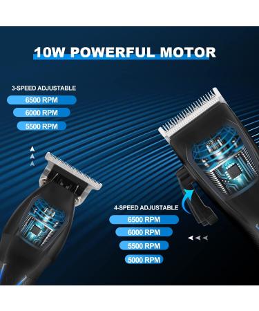 Karrte Professional Hair Clippers and Trimmer Kit for Men - Cordless Barber Clipper Set for Hair Cutting and Beard Grooming - Black - Buy Online on SooperMarket.com