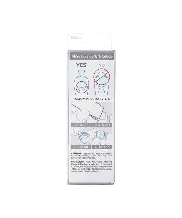KISS imPRESS Dream Glow Pedicure Press-On Fake Toenails Kit - Light Blue Square Nails with Prep Pad, File, Stick - 24 Nails - Buy Online on SooperMarket.com