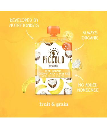 Piccolo Organic Pear Banana Coconut Milk Baby White Rice 100g - Buy Online on SooperMarket.com