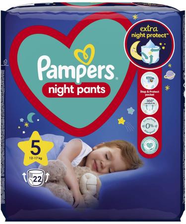 Pampers Night Pants Diapers Size 5 (Old Version) - 22 Pack for 12kg-17kg | International Shipping Available - Buy Online on SooperMarket.com