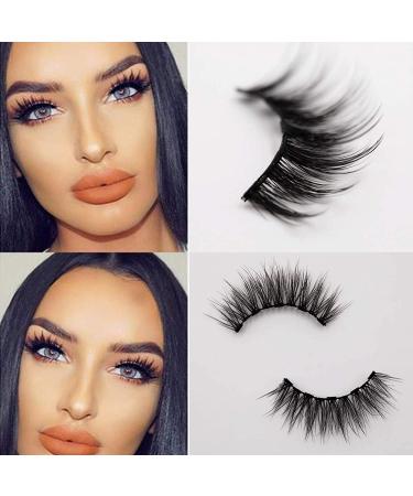 Arishine Magnetic Eyelashes with Eyeliner Synthetic Fiber Material| 3D Magnetic Lashes| Natural Round Look| Soft & Lightweight|Reusable|Waterproof|100% Handmade & Cruelty-Free 16mm Fluffy Lashes