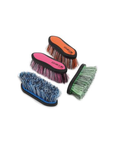 Shires 1482 Ezi-Groom Large 2-Tone Dandy Brush: Lime Green