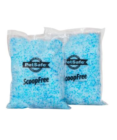 PetSafe ScoopFree Premium Crystal Cat Litter - 5x Better Odor Control Than Clay Litter - Less Tracking & Dust For A Fresh Home - Non-Clumping - Two 4.3 lb Bags Of Litter (8.6 lb Total) - Original Blue