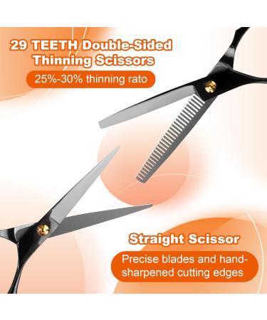 NVIYAM Hairdressing Scissors Set 15 Pieces Hair Cutting Scissors Professional Set 6.7 Inch Hair Cutting Scissors Professional Thinning Scissors Set for Women Men Children Family Hairdressing - Buy Online on SooperMarket.com
