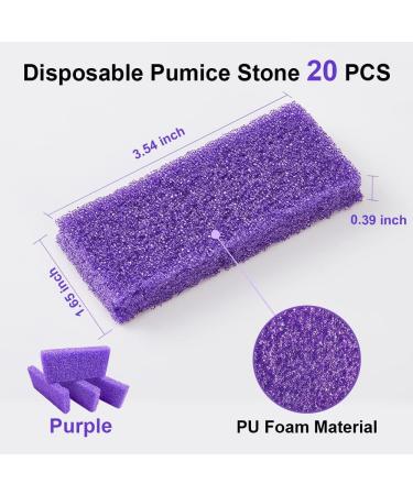 Disposable Pedicure Scrubber Callus Remover Pumice Stone - Purple Coarse, Pack of 40 (3.15x1.34x0.47 Inch) - Foot Care Essential - Buy Online on SooperMarket.com