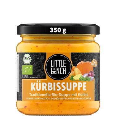 Little lunch organic pumpkin soup |100% organic quality |Vegetarian |Without added sugar |Gluten -free |No artificial additives |Without flavor enhancers |350ml pumpkin soup 350 ml (1 Pack)